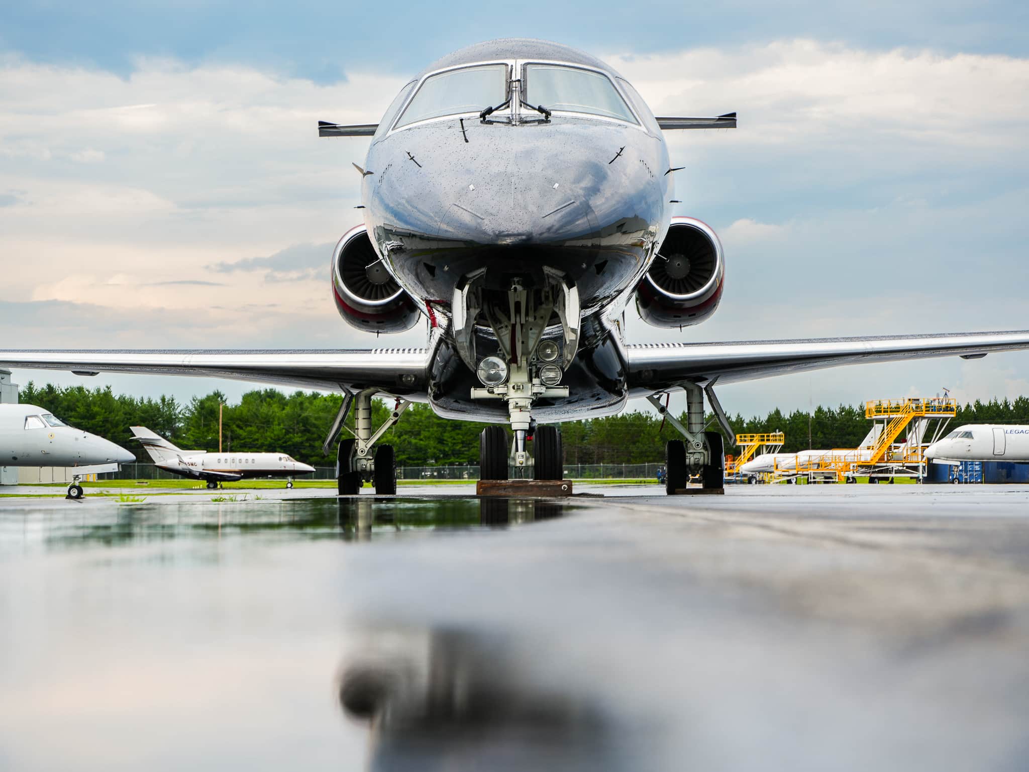 TravelCoup private jet in hangar